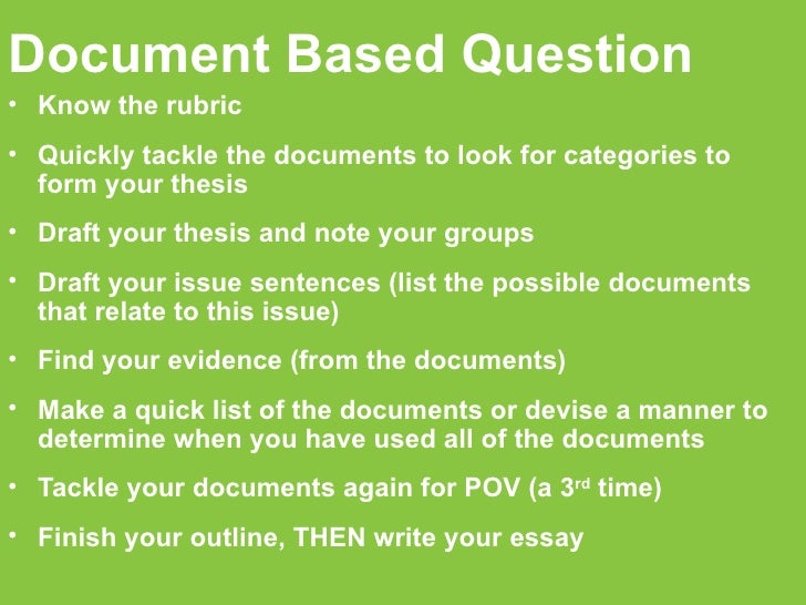 document based essay