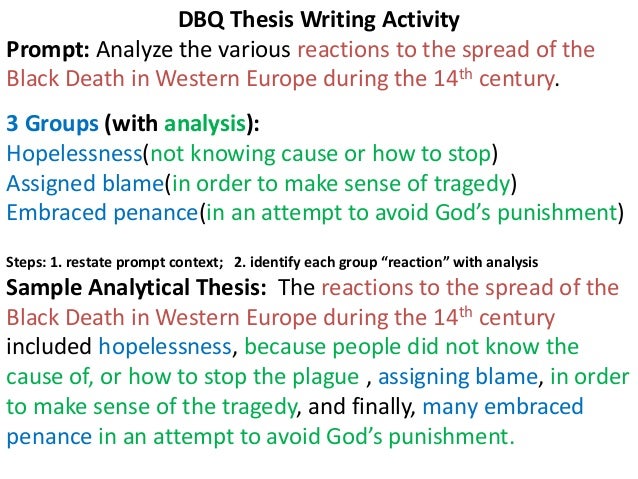 Written dbq essay
