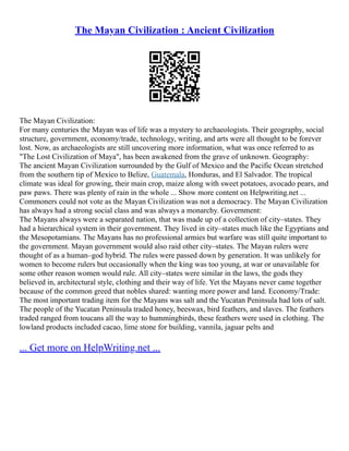 DBQ On Ancient Mesopotamian Civilization | PDF