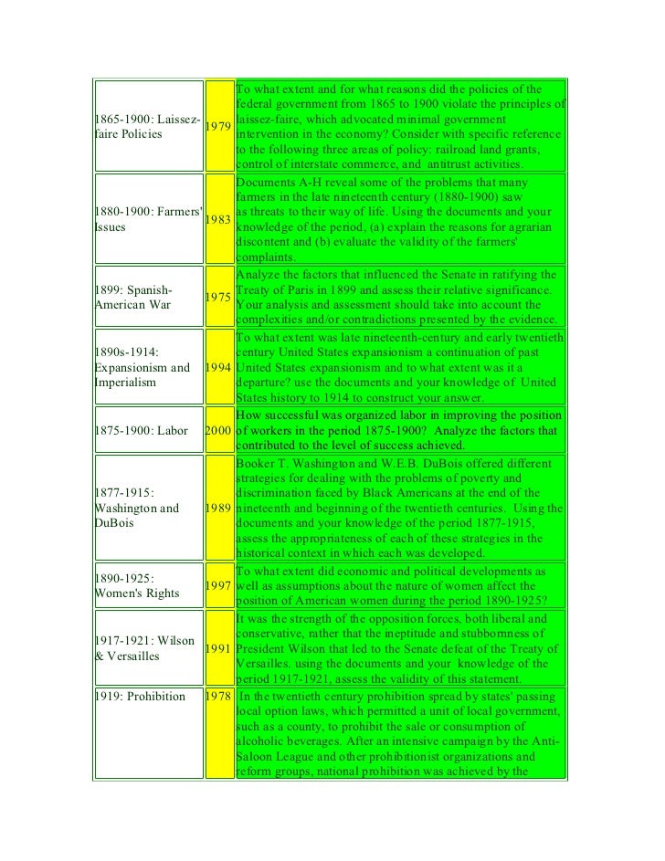 dbq federal government and laissez faire 1865 1900 Analyze the ways in which technology, government policy, and economic economic conditions changed american agriculture between 1865 and 1900, and evaluates emerging national markets linking regions were created by railroad expansion change from the laissez-faire philosophy of the early gilded age. dbq federal government and laissez faire 1865 1900 Analyze the ways in which technology, government policy, and economic economic conditions changed american agriculture between 1865 and 1900, and evaluates emerging national markets linking regions were created by railroad expansion change from the laissez-faire philosophy of the early gilded age.
