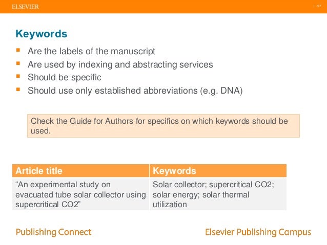 Elsevier Author Workshop Cnudst Tunisia