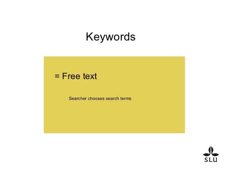 Database Search Tips