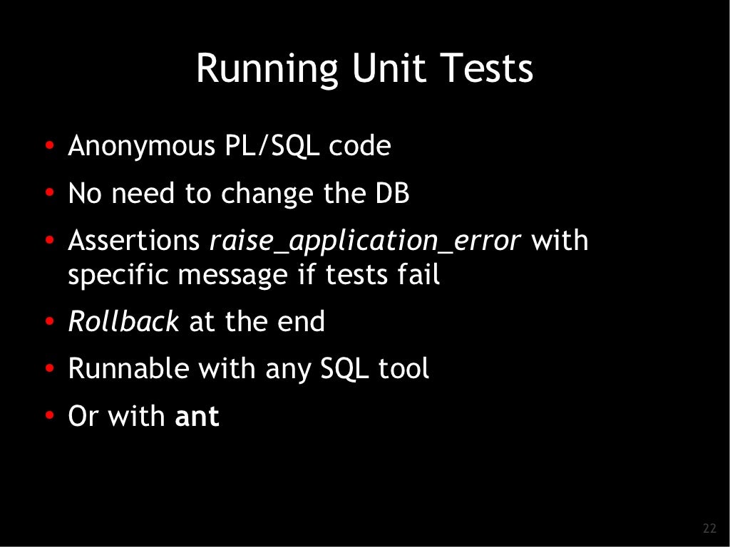 Running Unit Tests Anonymous
