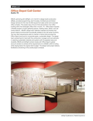 GE5LJKW //


2IILFH 'HSRW DOO HQWHU
$XVWLQ 7;



=,67
ZK^XOSXQ
aS^R
NLSQR^
66-
^RO
PSWv]
NO]SQXL_SVN
MYX]^_M^SYX

KPPSVSK^O
ZY`SNON
ZYQKWWSXQ
^O]^
PS^
]^_NSO]
+MRS^OM^_KV
KXN
3X^OSY

.O]SQX
]O`SMO]
PY
^RS]
XOa
][_KOPYY^
]KVO]
MOX^O
KXN
MYZYK^O

YPPSMO
MYWZVOb
RS]
ZYTOM^
aK]
K
PS^Y_^
YP
^RO
]OMYXN
PVYY
YP
KX
YPPSMO

L_SVNSXQ
aS^RSX
^RO
+WLOQVOX
9PPSMO
:KU
SX
+_]^SX
B

9PPSMO
.OZY^
O[_SON

K
PVObSLVO
ZYQKW
YP
YZOX
QK^ROSXQ
]ZKMO]
WOO^SXQ
KOK]
YPPSMO]
KXN
MKVV

MOX^O
]^K^SYX]

=,67v]
NO]SQX
^OKW
]OVOM^ON
WK^OSKV]
KXN
PSXS]RO]
^RK^

aY_VN
MOK^O
KX
OX`SYXWOX^
KMY_]^SMKVVc
]_S^KLVO
^Y
^RO
MKVV
MOX^O
P_XM^SYX]


aY
UOc
MVSOX^
O[_SOWOX^]
aOO
^Y
WKSX^KSX
K
^ROWO
^RK^
ZYWY^ON
^RO

9PPSMO
.OZY^
LKXN
KXN
^Y
SXMYZYK^O
QOOX
]_]^KSXKLVO
NO]SQX
RO
NO]SQX

^OKW
aYUON
RKXN
SX
RKXN
aS^R
^RO
MYX]^_M^SYX
WKXKQO
KXN
MY]^
O]^SWK^Y

SX
]OVOM^SXQ
]_]^KSXKLVO
WK^OSKV]
KXN
]c]^OW]
aS^R
^RO
QOK^O]^
`KV_O
KXN

N_KLSVS^c
=,67
KXN
NLSQR^
aYUON
MVY]OVc
aS^R
9PPSMO
.OZY^v]
QVYLKV

KMMY_X^
`OXNY]
^Y
KMRSO`O
KVV
^RO
O[_SOWOX^]
YP
K
?=1,-
6//.-3
K^SXQ

aRSVO
]^KcSXQ
LOVYa
^RO
YSQSXKV
MVSOX^
L_NQO^
RO
NO]SQXL_SVN
ZYTOM^
NOVS`Oc

PKMSVS^K^ON
K
]RY^OXSXQ
YP
^RO
Y`OKVV
ZYTOM^
]MRON_VO




                                                                                     NLSQR^ ;_KVSPSMK^SYX] f OVK^ON /bZOSOXMO
 