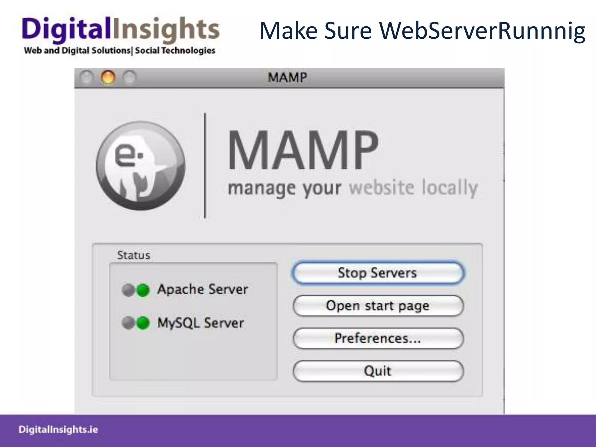 Deploying Wordpress Locally using Webserver