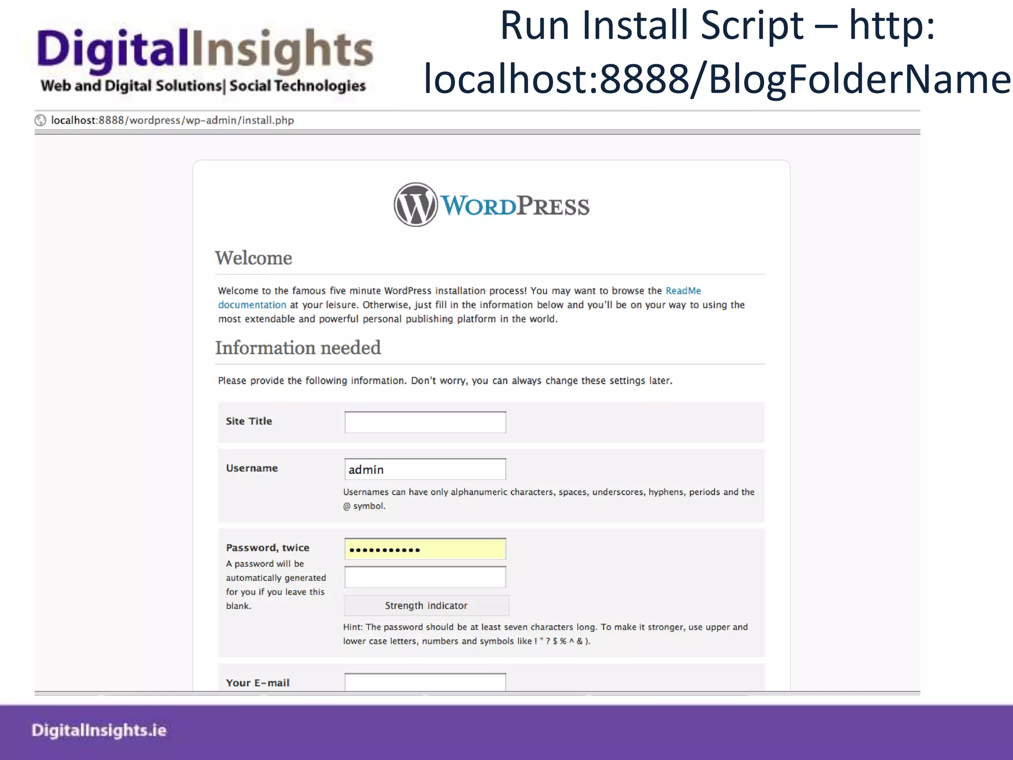 Deploying WP Locally