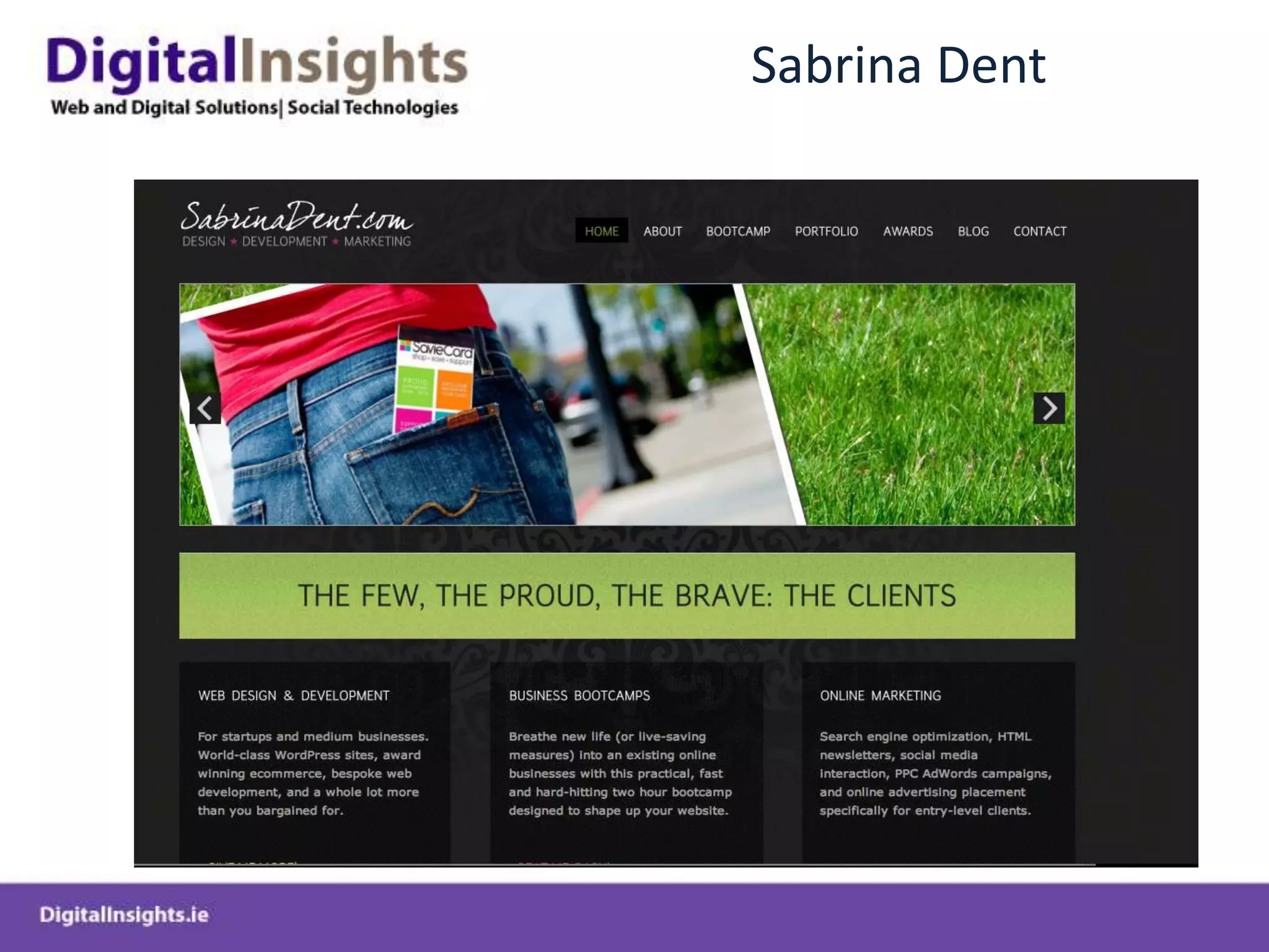 Embed and measure calls to action. If we can get people to a landing page, we should. Blogs