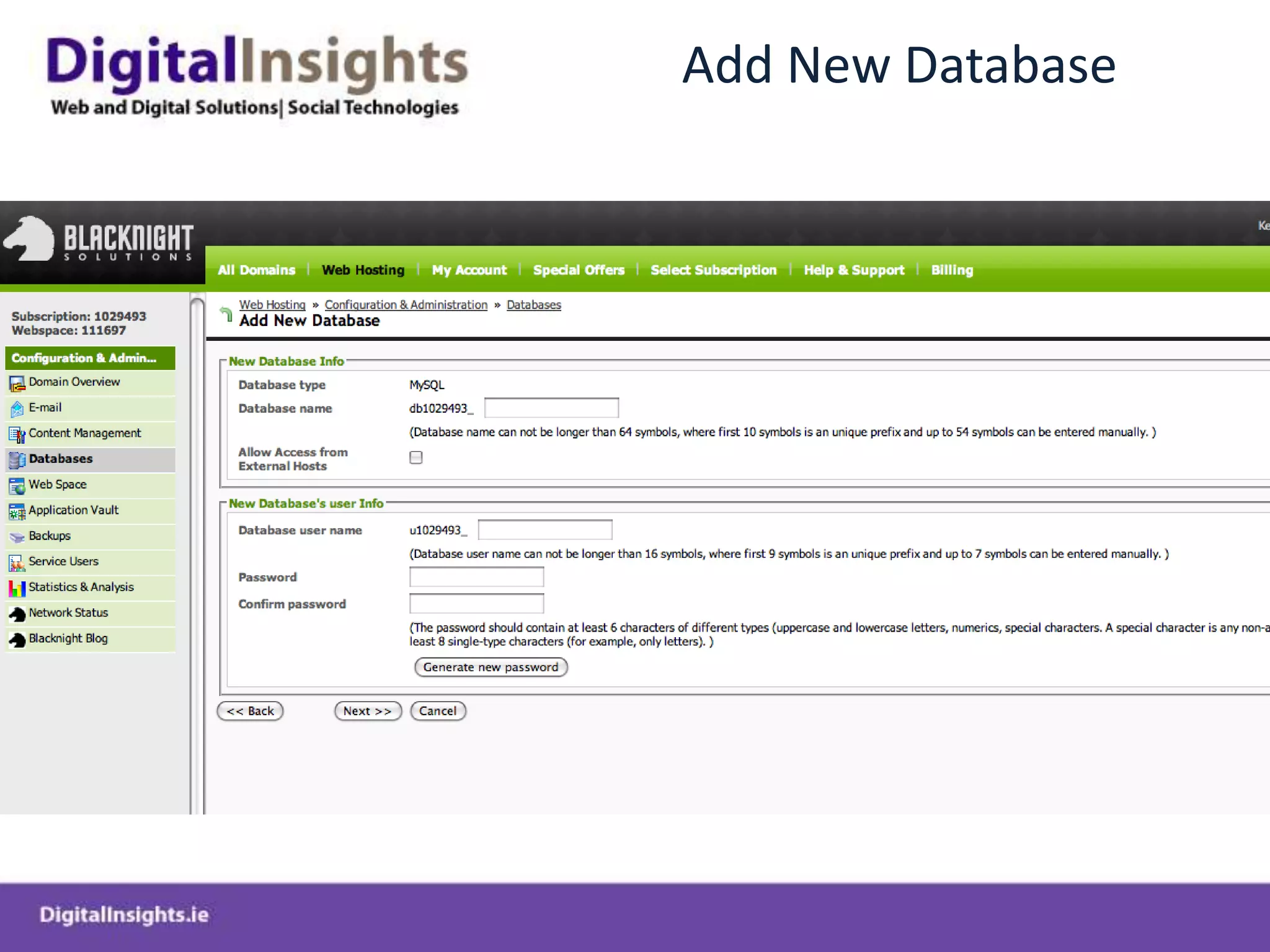 Process of Registering and Deploying Wordpress.org CMS on hosted server 