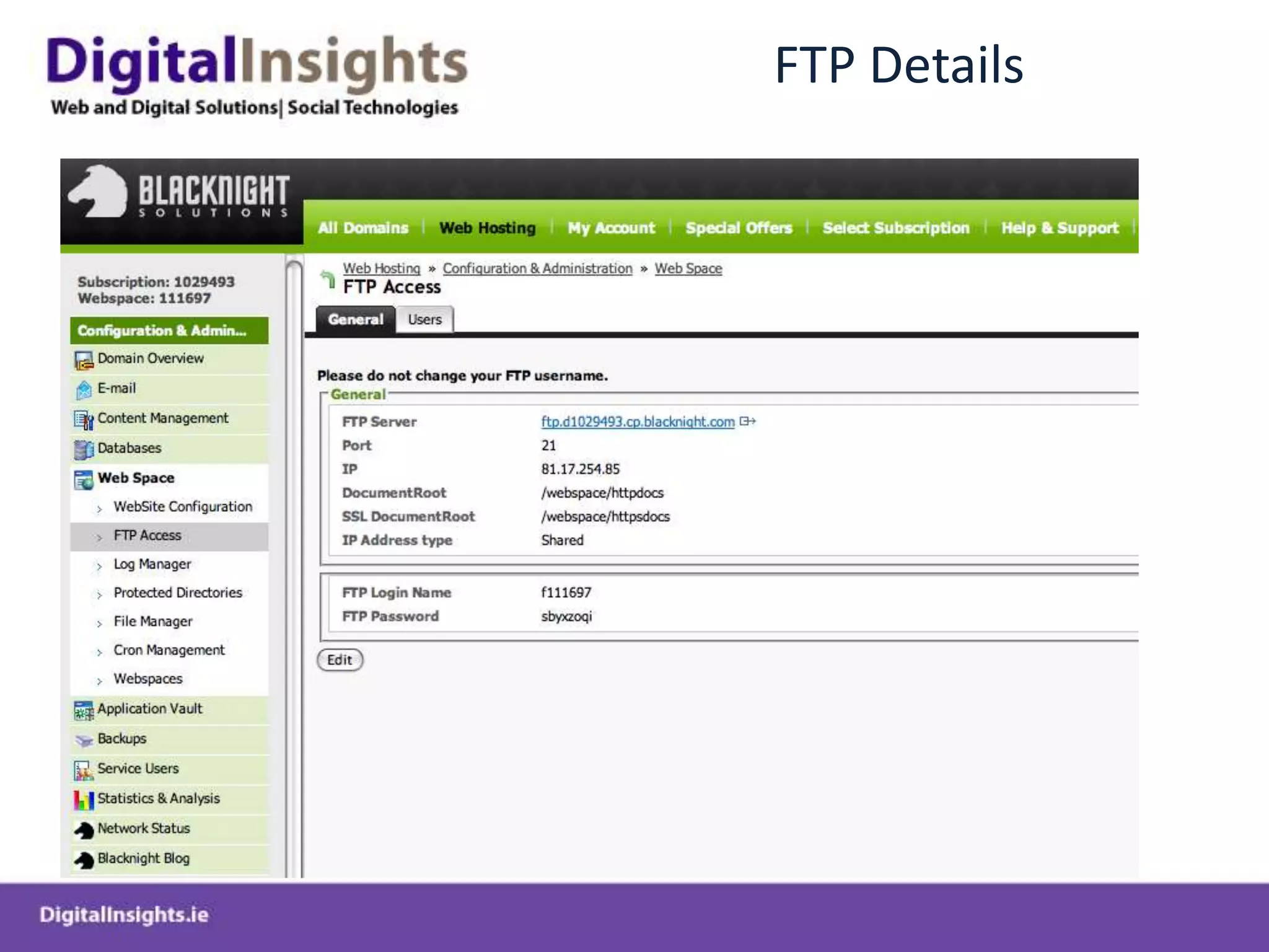 Point at Domain Root Folder