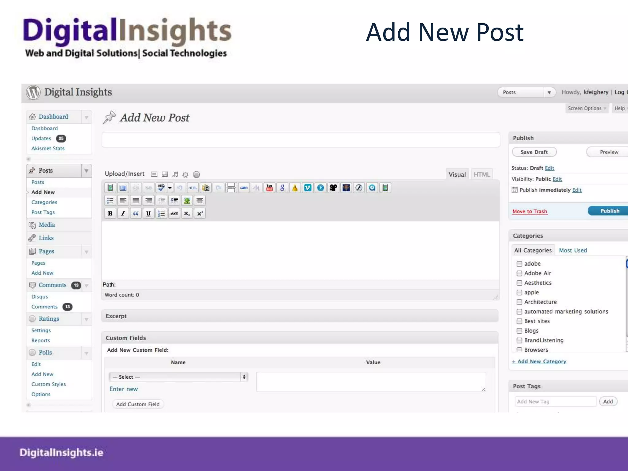 Wordpress Backend Administration