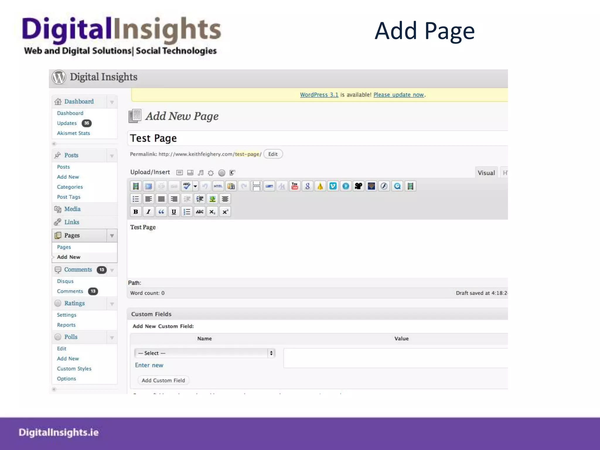 Login to Backend – www.website.com/wp-admin
