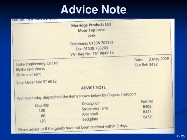 invoice slip