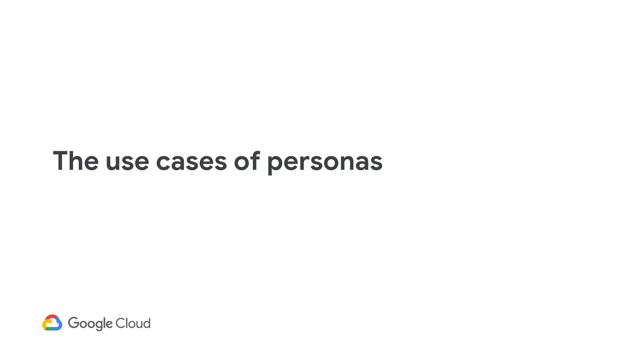 The use cases of personas
 