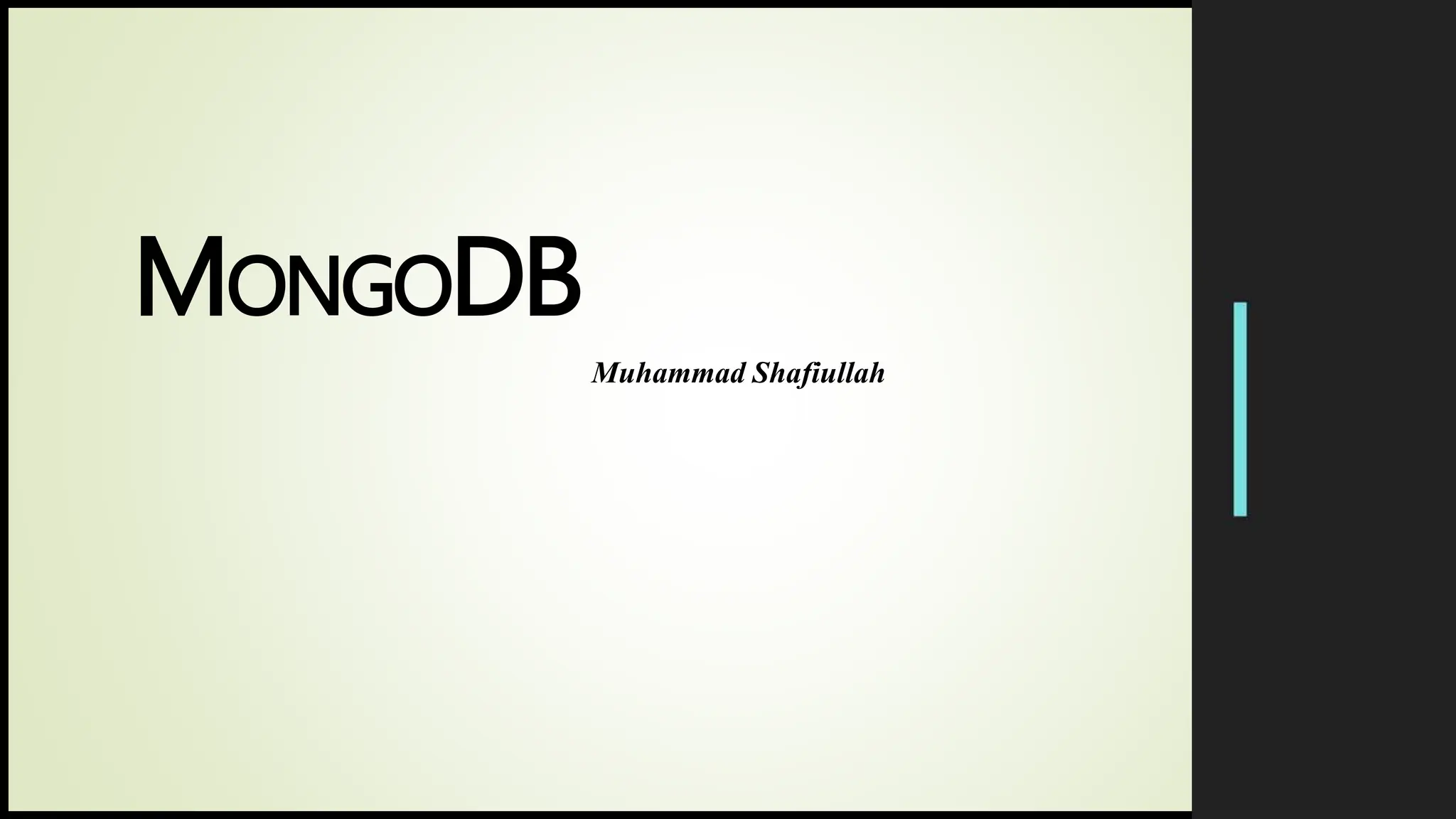Mongodb ppt free download