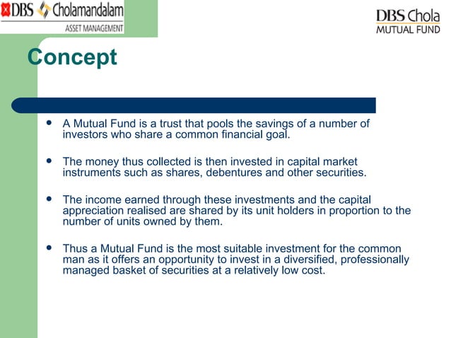 Mutual Fund project ppt | PPT | Mutual Funds | Personal Investing
