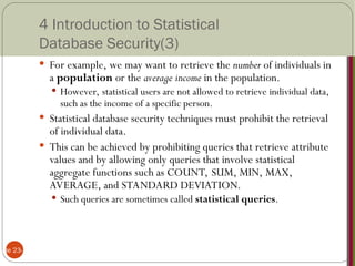 Database management system security issues | PPT