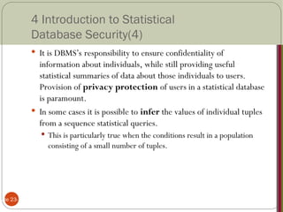 Database management system security issues | PPT