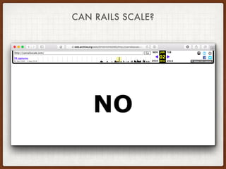 CAN RAILS SCALE?
 