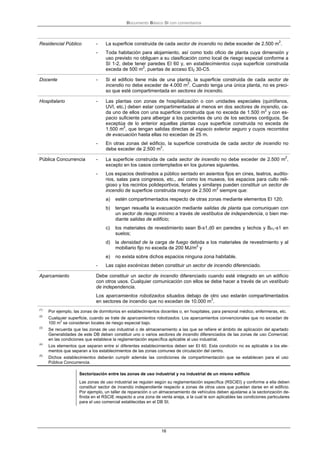 Documento Básico SI con comentarios
16
Residencial Público - La superficie construida de cada sector de incendio no debe e...