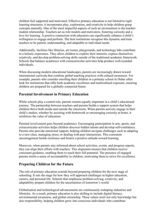 Building Strong Foundations: The Role of Primary School in a Child’s ...