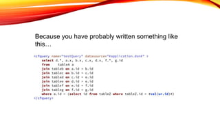 Because you have probably written something like
this…
 