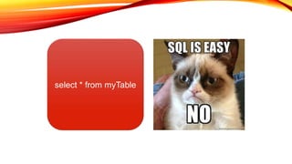 select * from myTable
 