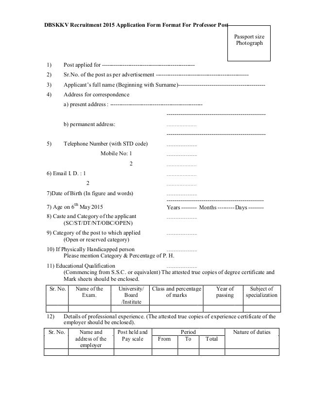 template passport release Format 2015 DBSKKV Form For Application Recruitment template passport release Format 2015 DBSKKV Form For Application Recruitment