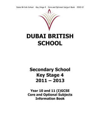 DBS KS4 Options Book 2011