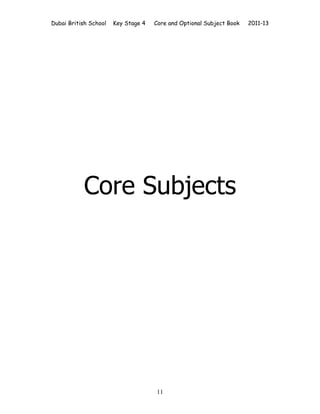 DBS KS4 Options Book 2011