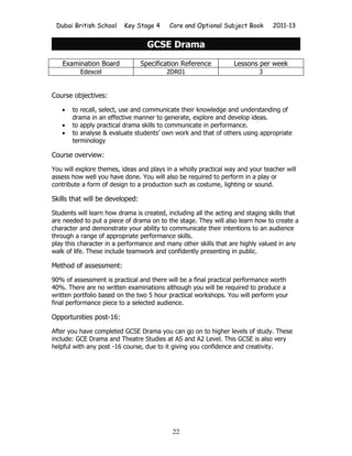 DBS KS4 Options Book 2011
