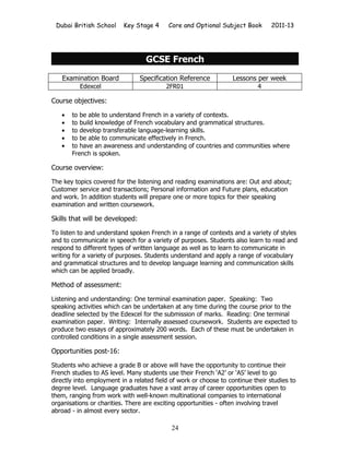 DBS KS4 Options Book 2011