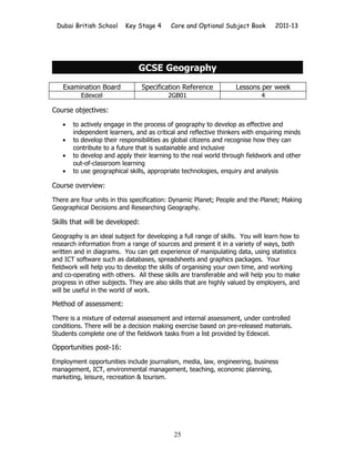 DBS KS4 Options Book 2011