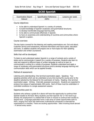 DBS KS4 Options Book 2011