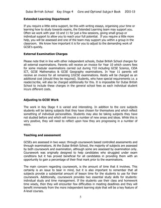 DBS KS4 Options Book 2011