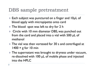 dry blood spotting technique,DBS | PDF