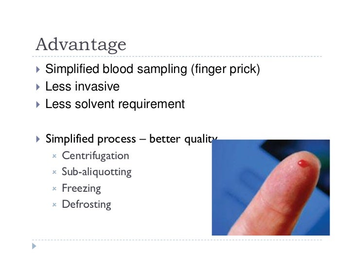 dry blood spotting technique,DBS