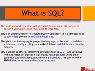 Database Systems - Introduction to SQL (Chapter 3/1) | PPT