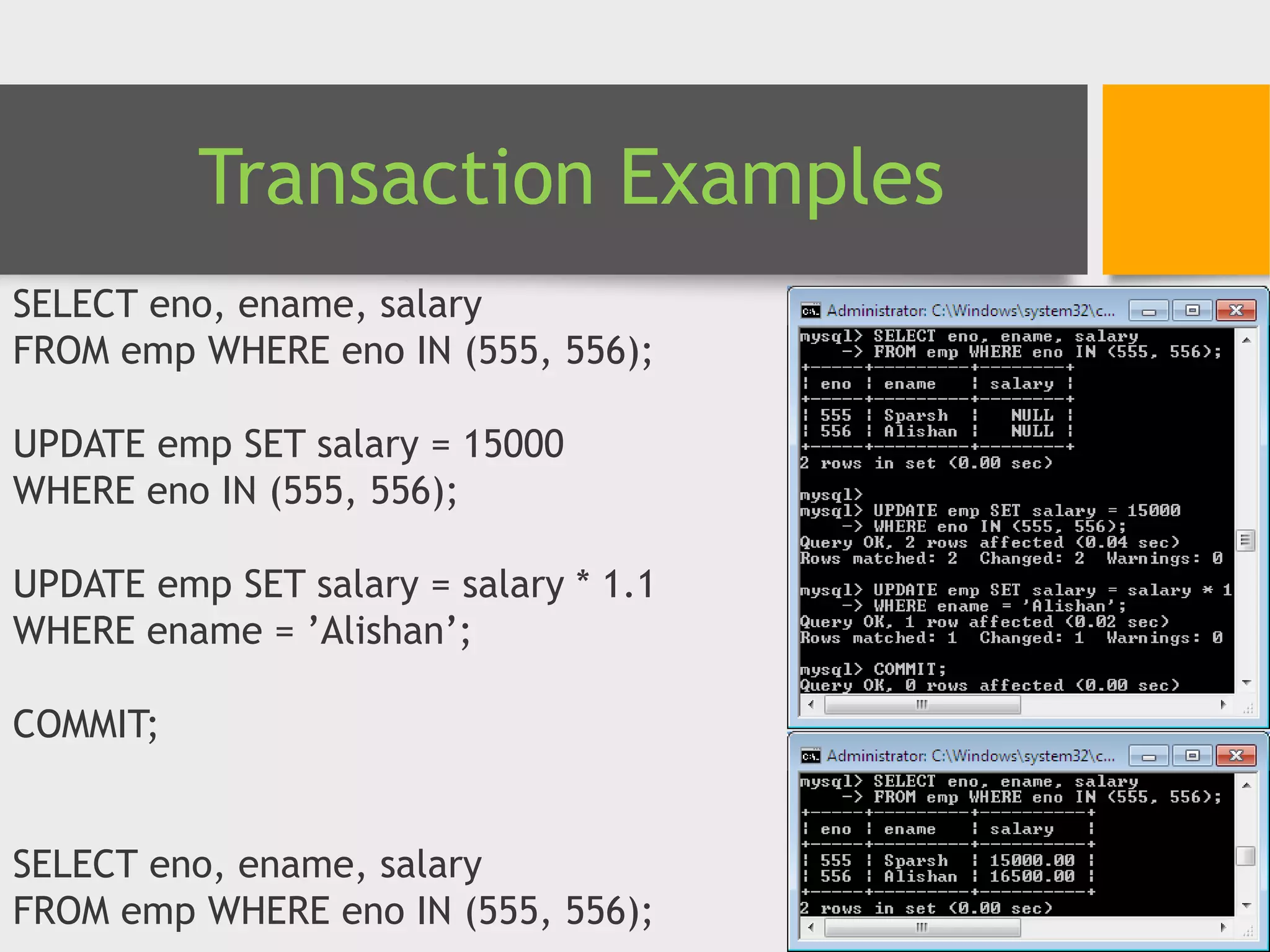 Database Systems - SQL - DCL Statements (Chapter 3/4) | PPT