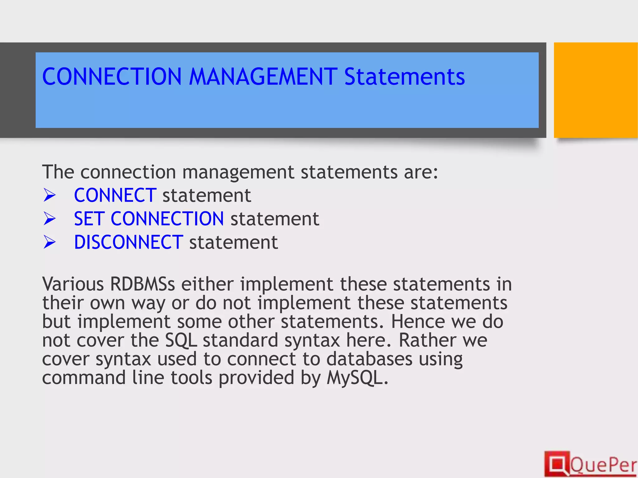 Database Systems - SQL - DCL Statements (Chapter 3/4) | PPT