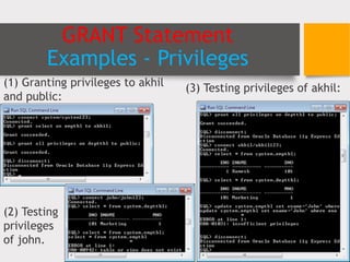 Database Systems - SQL - DCL Statements (Chapter 3/4) | PPTX