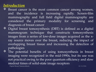 Comprehensive Overview of Digital Breast Tomosynthesis Technology and ...