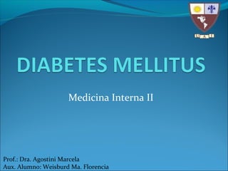 Medicina Interna II

Prof.: Dra. Agostini Marcela
Aux. Alumno: Weisburd Ma. Florencia

 