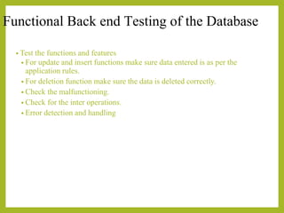 Database Testing | PPTX