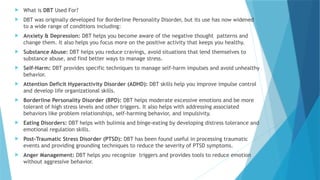 DBT SKILLS TRAINING IN PRACTICE FOR MENTAL HEALTH | PPTX