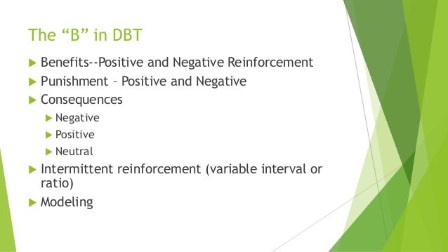 Simple measures of behaviour treatments