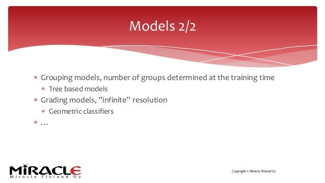grouping and grading models in machine learning