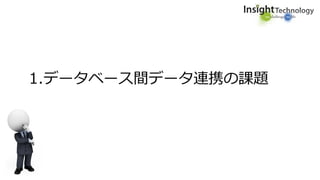 1.データベース間データ連携の課題
 