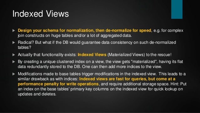 Database Performance Tuning