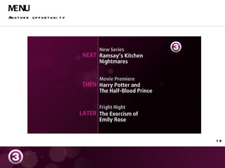 MENU Another opportunity  