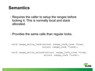 Range reader/writer locking for the Linux kernel | PDF